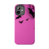 Halloween Bat Pattern Tough Phone Case - Pink Spooky Protection