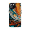 Vibrant Marble Tough Phone Case - Unique Artistic Design for Protection