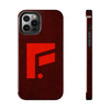 Durable Tough Phone Case - Stylish Red Wood Design for Protection