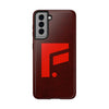 Durable Tough Phone Case - Stylish Red Wood Design for Protection