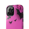 Halloween Bat Pattern Tough Phone Case - Pink Spooky Protection