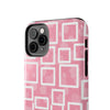 Chic Floral Tough Phone Case - Stylish Pink Frame Design