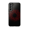 Bold Red Starburst Tough Phone Case - Durable Protection for Style and Safety