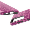 Vibrant Pink Geometric Tough Phone Case - Stylish and Durable Protection