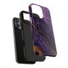 Elegant Purple Marble Tough Phone Case with Gold Accents