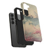 Mountain Blossom Tough Phone Case - Durable Phone Protector with Cherry Blossom and Scenic Design