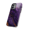 Elegant Purple Marble Tough Phone Case with Gold Accents