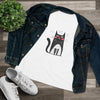 Funny Cat Graphic Women's Cotton Tee - Perfect Gift for Cat Lovers