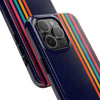 Retro Rainbow Tough Phone Case - Durable Protection for Your Device