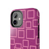 Vibrant Pink Geometric Tough Phone Case - Stylish and Durable Protection