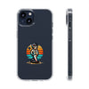 Retro Skeleton Clear Phone Case | Vibrant Design for Trendsetters