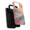 Elegant Cherry Blossom Phone Case - Tough Protection with Scenic Mountain Design