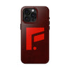 Durable Tough Phone Case - Stylish Red Wood Design for Protection