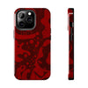 Bold Red Abstract Tough Phone Case - Durable & Unique Protection