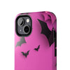 Halloween Bat Pattern Tough Phone Case - Pink Spooky Protection