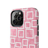 Chic Floral Tough Phone Case - Stylish Pink Frame Design