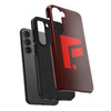 Durable Tough Phone Case - Stylish Red Wood Design for Protection