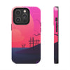 Vibrant Landscape Tough Phone Case - Sunset Design for Adventurers