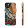 Vibrant Marble Tough Phone Case - Unique Artistic Design for Protection