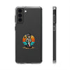 Retro Skeleton Clear Phone Case | Vibrant Design for Trendsetters