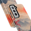 Elegant Cherry Blossom Phone Case - Tough Protection with Scenic Mountain Design