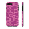 Vibrant Pink Geometric Tough Phone Case - Stylish and Durable Protection