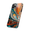 Vibrant Marble Tough Phone Case - Unique Artistic Design for Protection