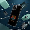 Retro Skeleton Clear Phone Case | Vibrant Design for Trendsetters