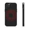 Bold Red Starburst Tough Phone Case - Durable Protection for Style and Safety