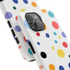 Colorful Polka Dot Tough Phone Case - Durable & Stylish for Everyday Use