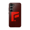 Durable Tough Phone Case - Stylish Red Wood Design for Protection