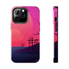 Vibrant Landscape Tough Phone Case - Sunset Design for Adventurers