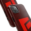 Durable Tough Phone Case - Stylish Red Wood Design for Protection