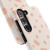 Chic Tough Phone Case with Abstract Blush Spots