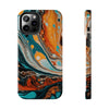 Vibrant Marble Tough Phone Case - Unique Artistic Design for Protection