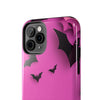 Halloween Bat Pattern Tough Phone Case - Pink Spooky Protection