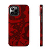 Bold Red Abstract Tough Phone Case - Durable & Unique Protection