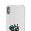 Playful Dog Duo Flexi Cases - Perfect for Pet Lovers