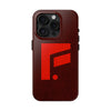 Durable Tough Phone Case - Stylish Red Wood Design for Protection