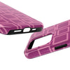 Vibrant Pink Geometric Tough Phone Case - Stylish and Durable Protection