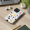 Colorful Polka Dot Tough Phone Case - Durable & Stylish for Everyday Use