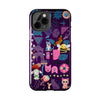 Whimsical Tough Phone Case - Colorful Animal and Floral Design