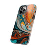 Vibrant Marble Tough Phone Case - Unique Artistic Design for Protection