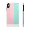 Stylish Tough Phone Case - Pastel Pink and Mint Design