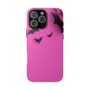 Halloween Bat Pattern Tough Phone Case - Pink Spooky Protection