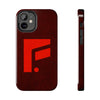 Durable Tough Phone Case - Stylish Red Wood Design for Protection