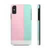 Stylish Tough Phone Case - Pastel Pink and Mint Design