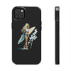 Stylish Beach Vibe Tough Phone Case with Surfing Design