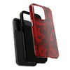 Bold Red Abstract Tough Phone Case - Durable & Unique Protection