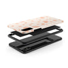 Chic Tough Phone Case with Abstract Blush Spots